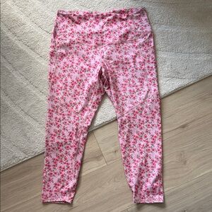 Evolution and Creation Pink Floral Workout Leggings